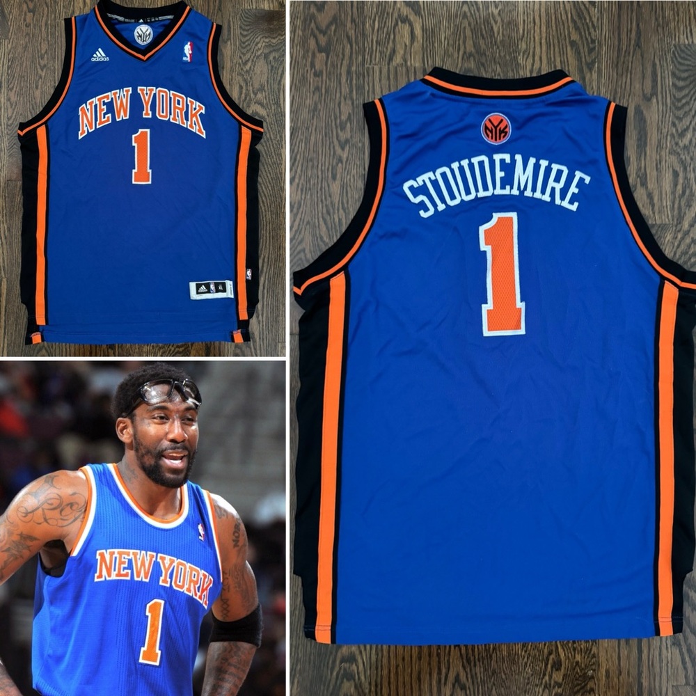 Amare Stoudemire NY Knicks Adidas STITCHED Swingman Jersey #1 Youth XL +2 Length